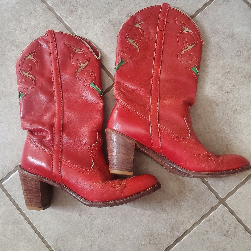 Vintage Dingo Boots, Red Boots, Vintage Cowgirl, Nashville, Vintage Western